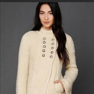 🤍FREE PEOPLE Wool Blend Bell Sleeve Button Up Sweater Jacket